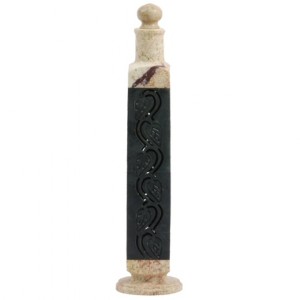 Soapstone Square Incense Tower Leaf ASH19293 (H:35cm)